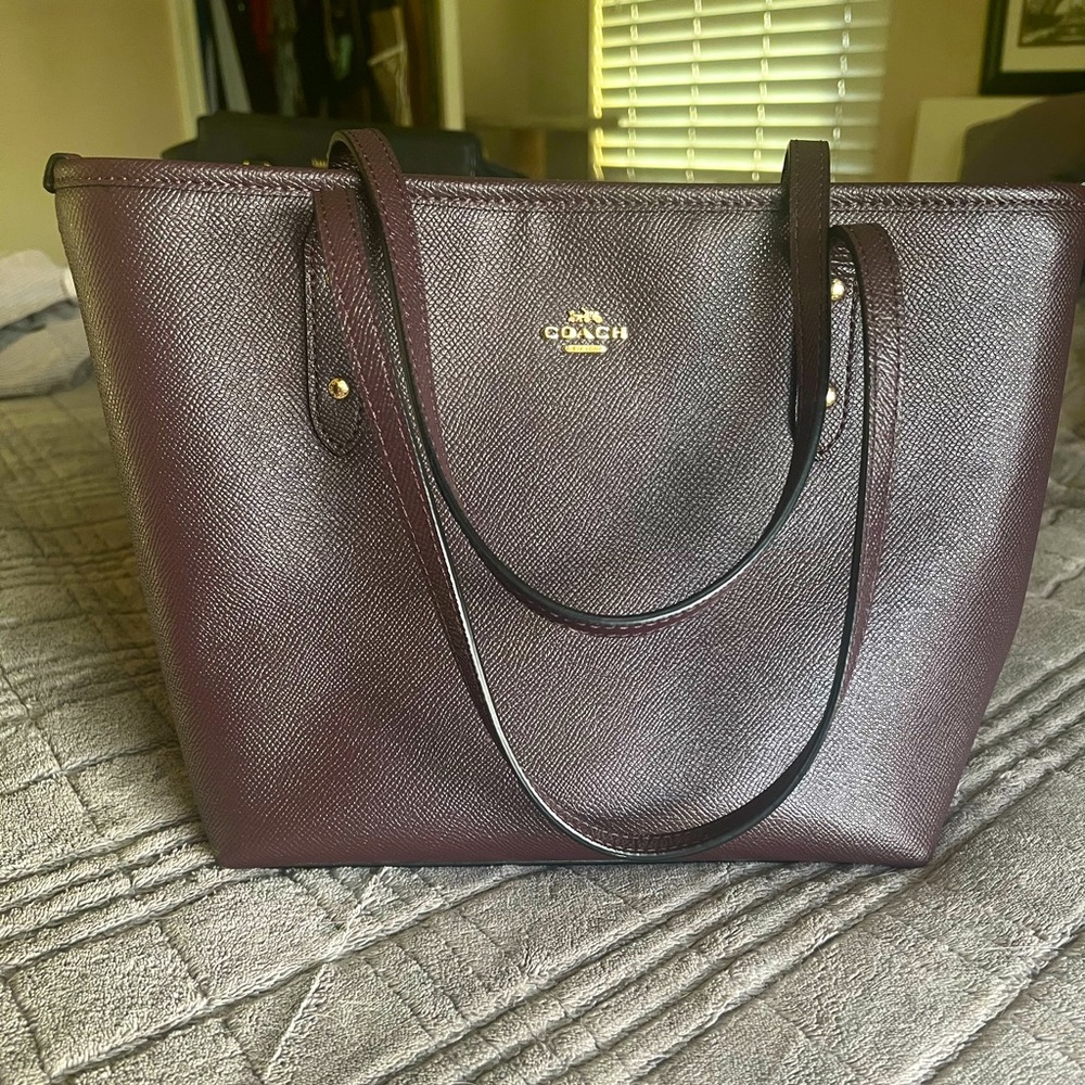 Coach Mini City Zip Tote, Oxblood (Used Twice, Like New)